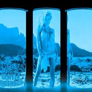 Glow in the Dark Sexy Pamela Anderson on the Beach Cup Mug Tumbler
